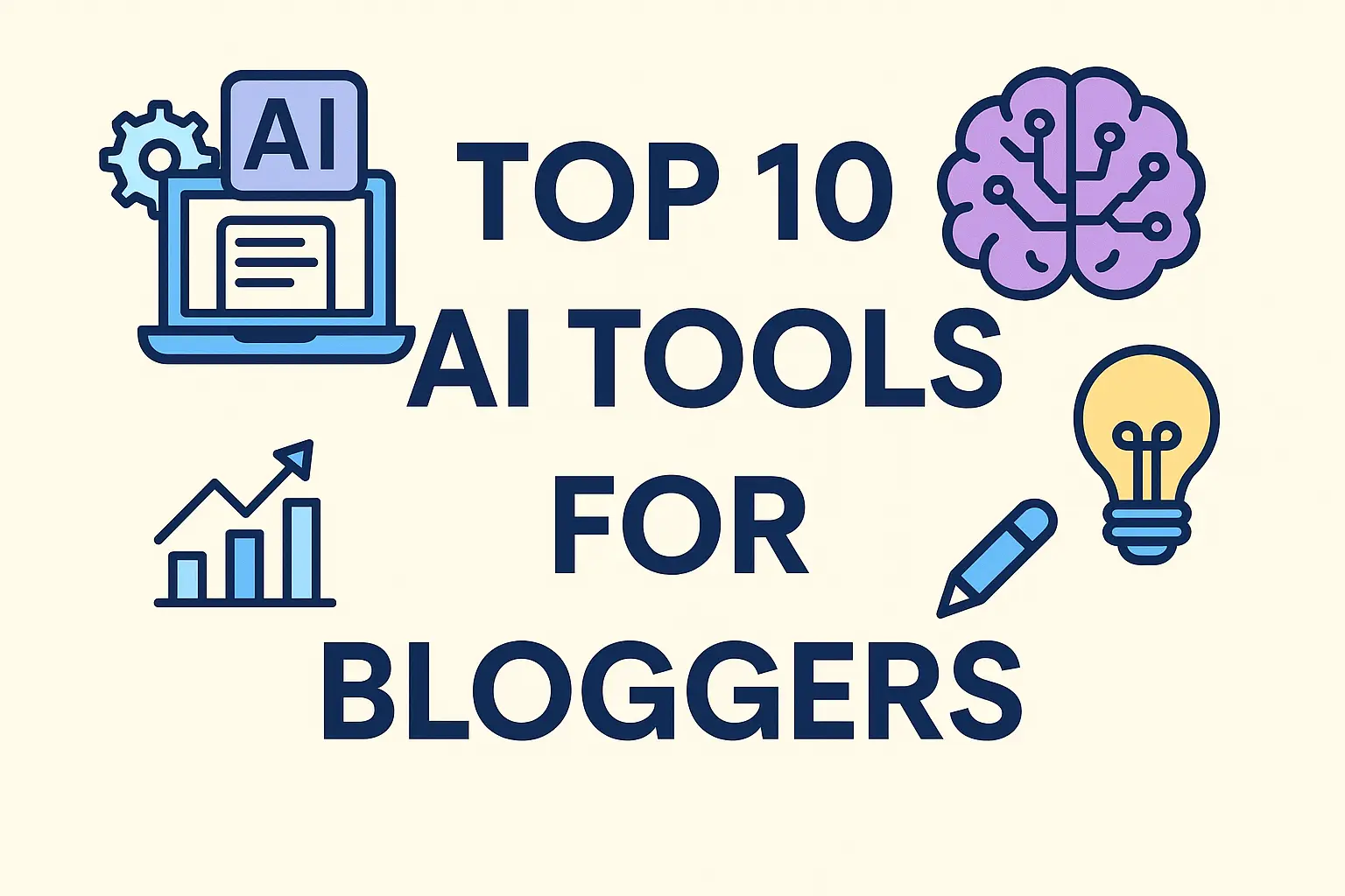 Top 10 AI Tools for Bloggers in 2025 (Free + Paid Options)